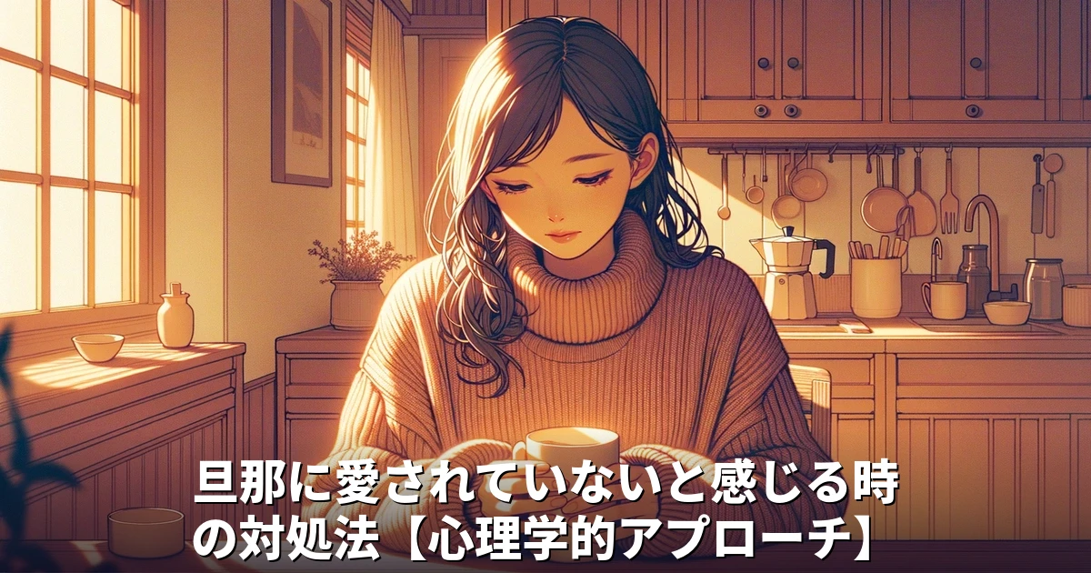 旦那に愛されていないと感じる時の対処法【心理学的アプローチ】