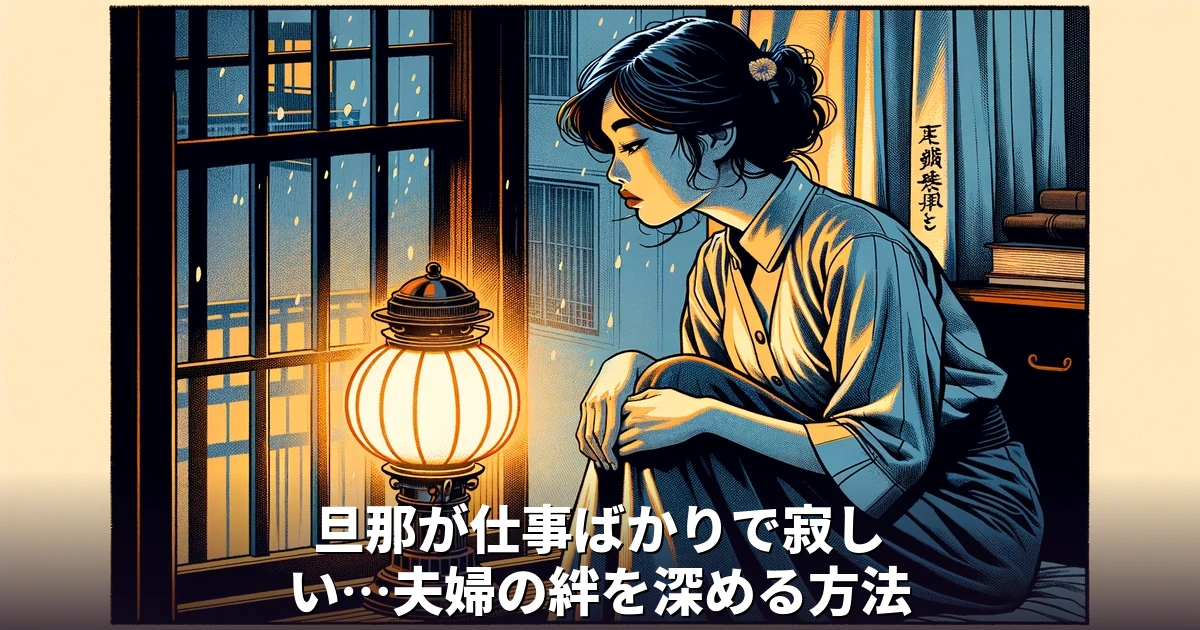 旦那が仕事ばかりで寂しい…夫婦の絆を深める方法