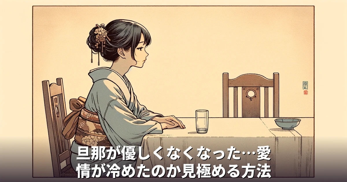 旦那が優しくなくなった…愛情が冷めたのか見極める方法