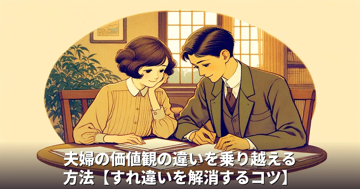 夫婦の価値観の違いを乗り越える方法【すれ違いを解消するコツ】