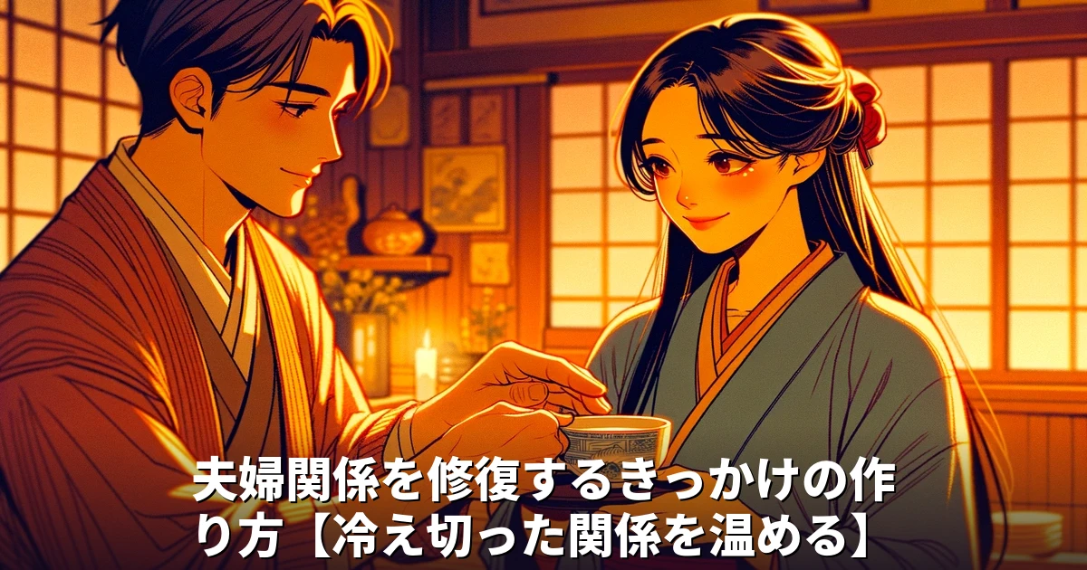 夫婦関係を修復するきっかけの作り方【冷え切った関係を温める】