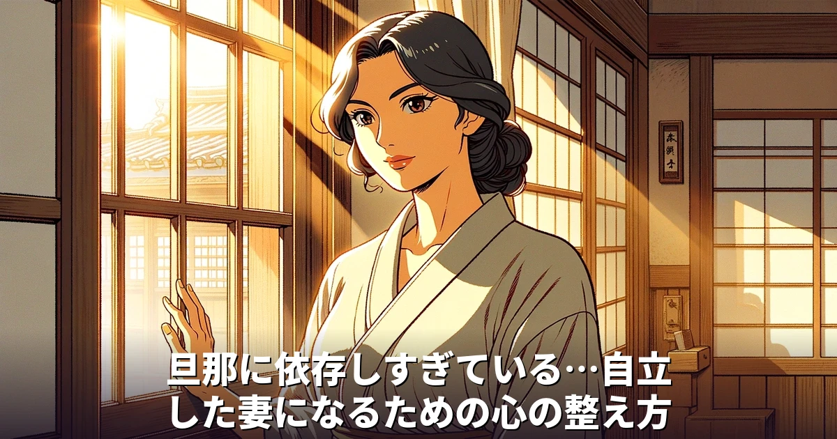 旦那に依存しすぎている…自立した妻になるための心の整え方