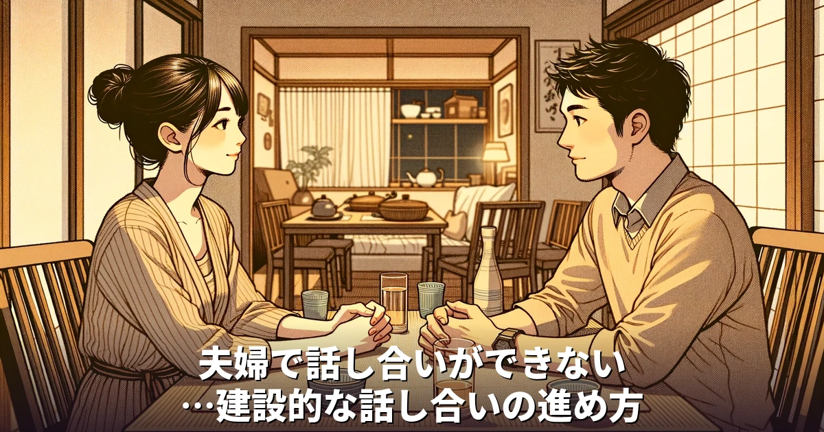 夫婦で話し合いができない…建設的な話し合いの進め方