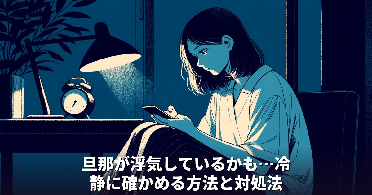 旦那が浮気しているかも…冷静に確かめる方法と対処法