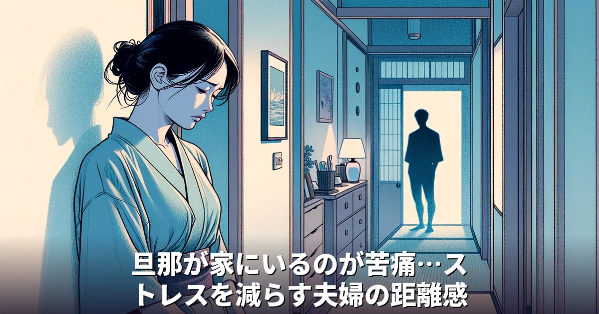 旦那が家にいるのが苦痛…ストレスを減らす夫婦の距離感