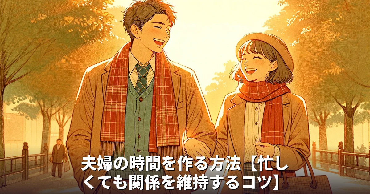 夫婦の時間を作る方法【忙しくても関係を維持するコツ】